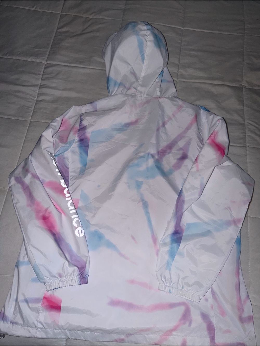 New Balance White & Pastel Hooded Jacket - 2X - Picture 7 of 9